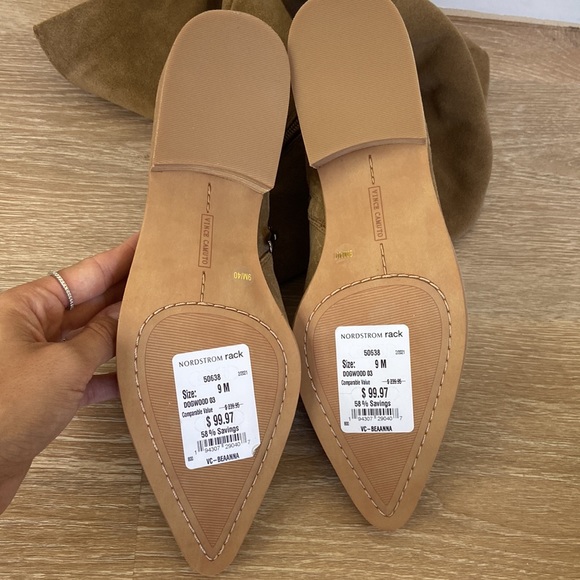 NWT Vince Camuto Pointed Toe Beanna Dogwood Knee High Suede Boot - Picture 5 of 5